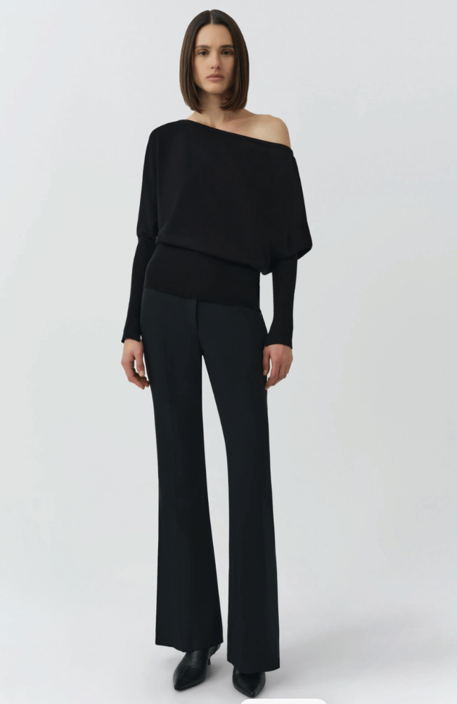 LAVINA SWEATER in BLACK-SIMKHAI-FLOW BY NICOLE CANADA