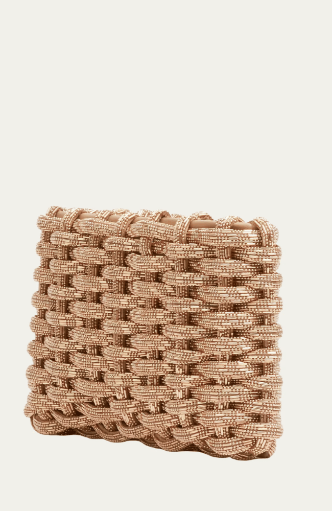 MORGAN WOVEN BRASS CLUTCH-SIMKHAI-FLOW BY NICOLE CANADA