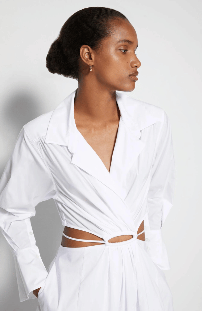 SIGNATURE ALEX DRESS in WHITE-SIMKHAI-FLOW BY NICOLE CANADA