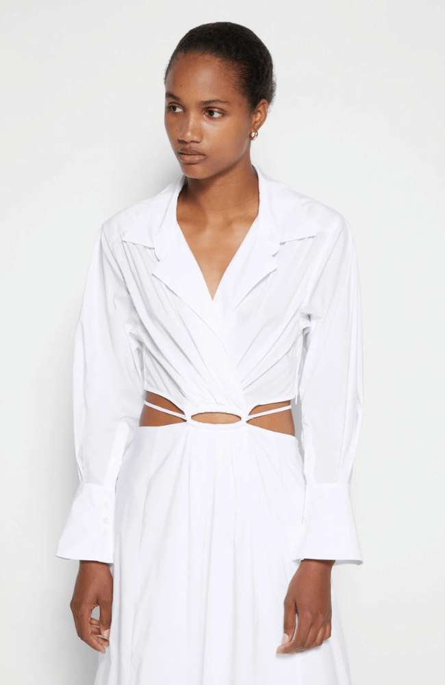 SIGNATURE ALEX DRESS in WHITE-SIMKHAI-FLOW BY NICOLE CANADA