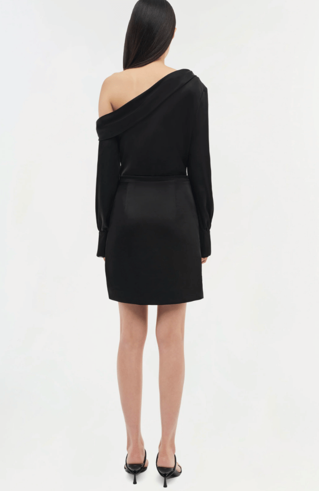 SIGNATURE CAMERON DRESS in BLACK-SIMKHAI-FLOW BY NICOLE CANADA