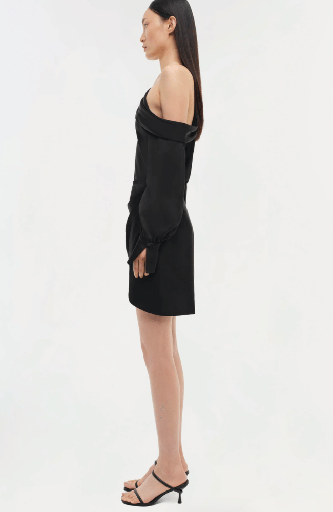 SIGNATURE CAMERON DRESS in BLACK-SIMKHAI-FLOW BY NICOLE CANADA