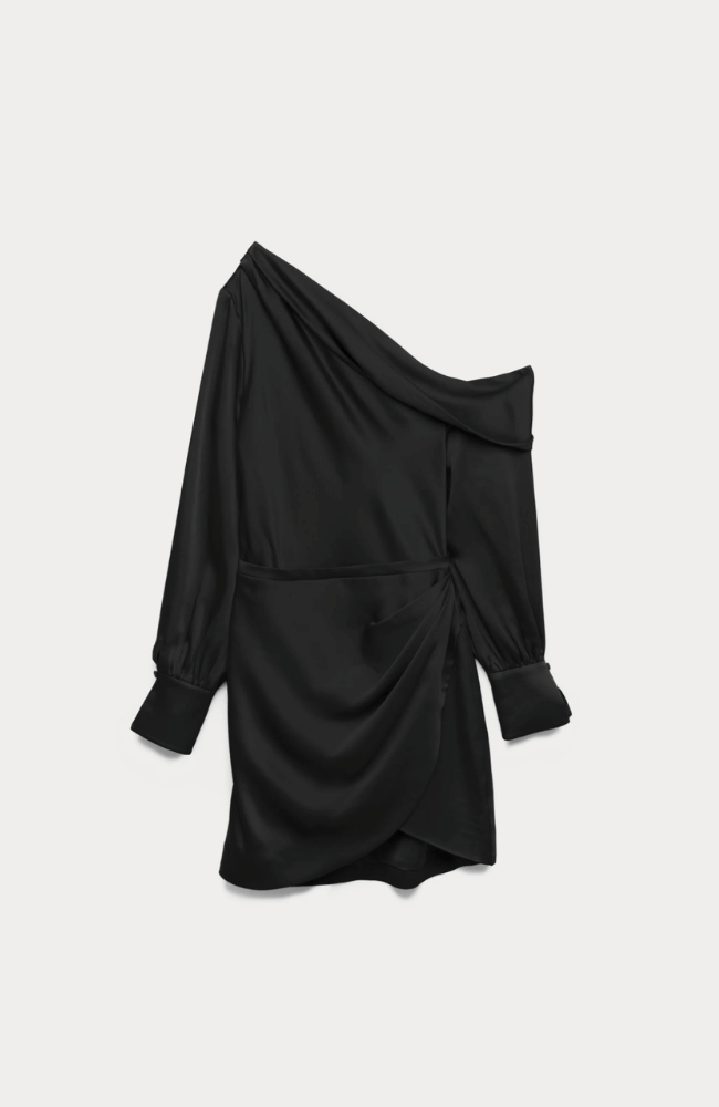 SIGNATURE CAMERON DRESS in BLACK-SIMKHAI-FLOW BY NICOLE CANADA
