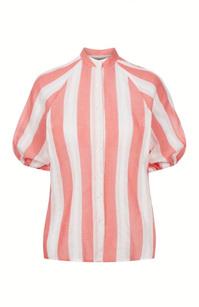 SOPHIE BLOUSE in CORAL-EMANOU-FLOW BY NICOLE CANADA