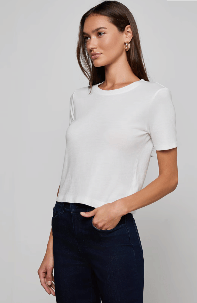STORMY TEE in WHITE-L'AGENCE-FLOW BY NICOLE CANADA