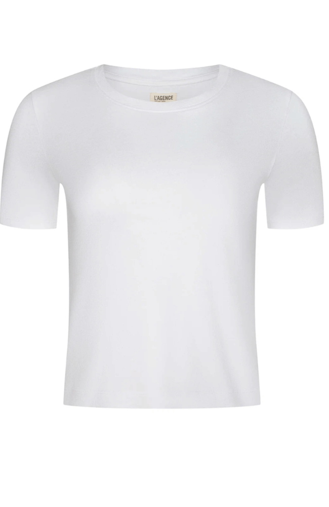 STORMY TEE in WHITE-L'AGENCE-FLOW BY NICOLE CANADA
