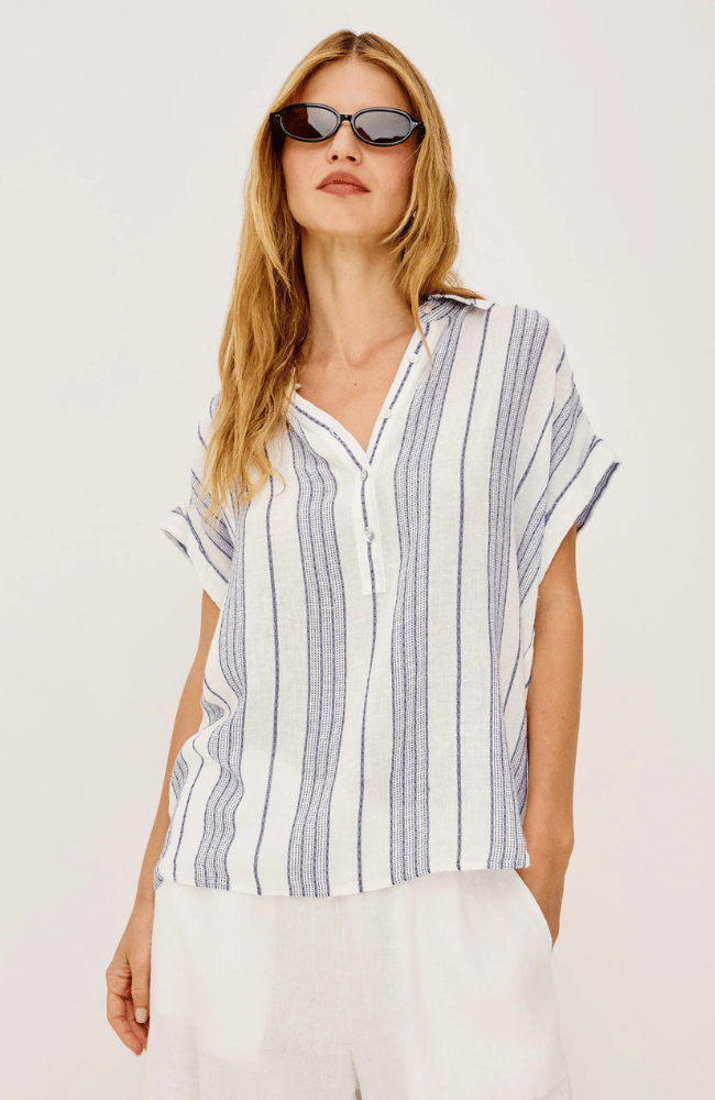 TUSCANY SHIRT in SALINO STRIPE-RAILS-FLOW BY NICOLE CANADA
