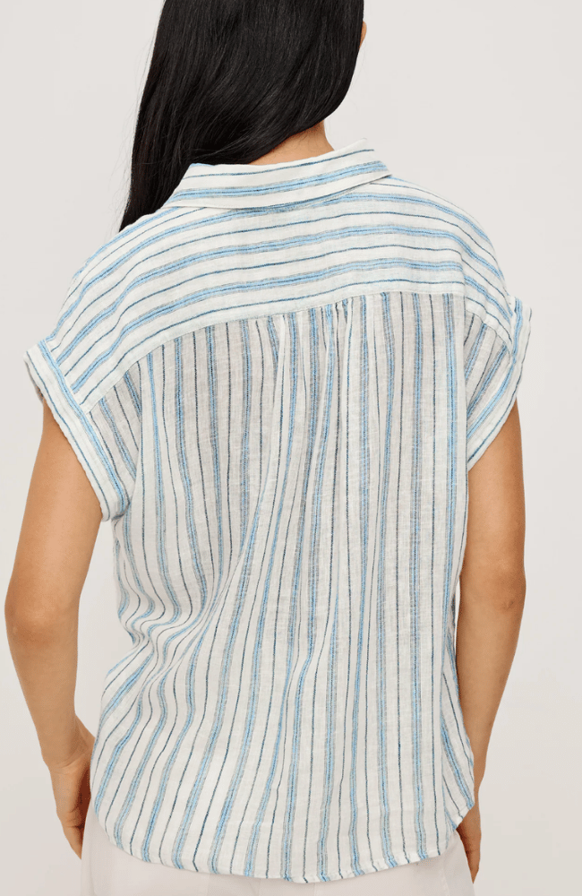TUSCANY SHIRT in WINDWARD STRIPE-RAILS-FLOW BY NICOLE CANADA