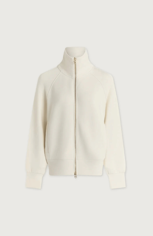 TYDE ZIP THROUGH TOP in PRISTINE-Varley-FLOW BY NICOLE CANADA