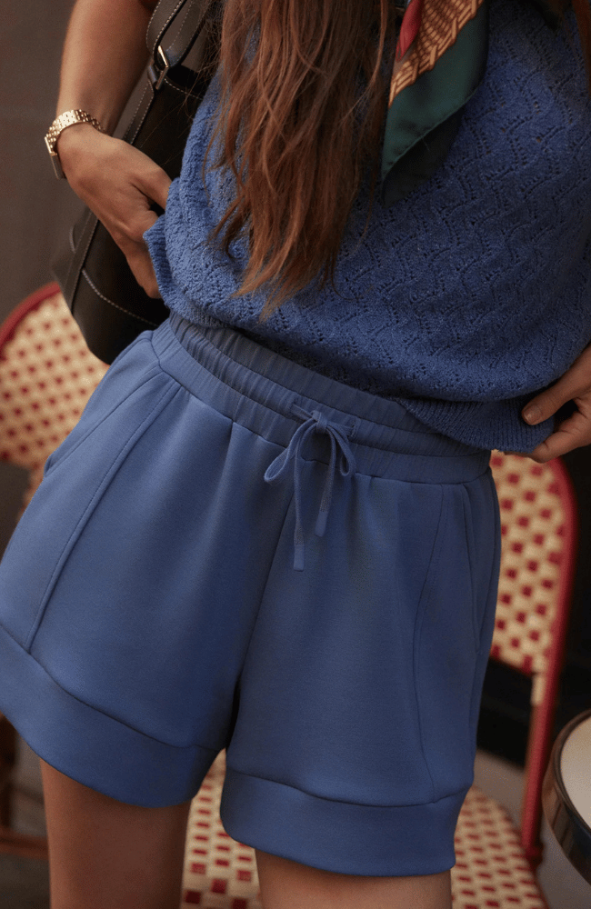 ATRIUM HIGH RISE SHORT in BIJOU BLUE-VARLEY-FLOW BY NICOLE CANADA