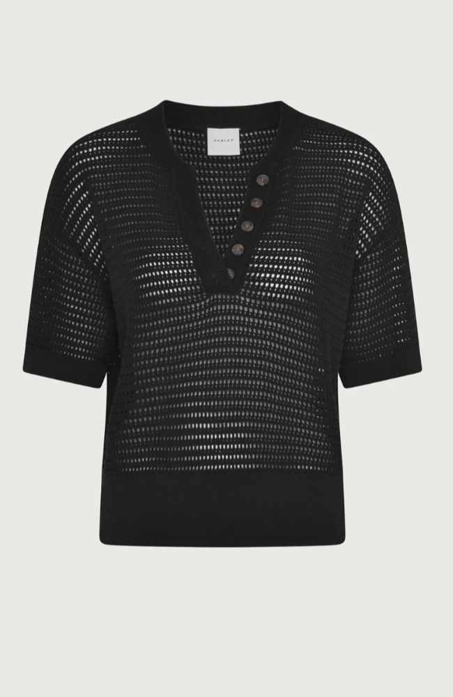 CALLIE KNIT TOP in BLACK-Varley-FLOW BY NICOLE CANADA