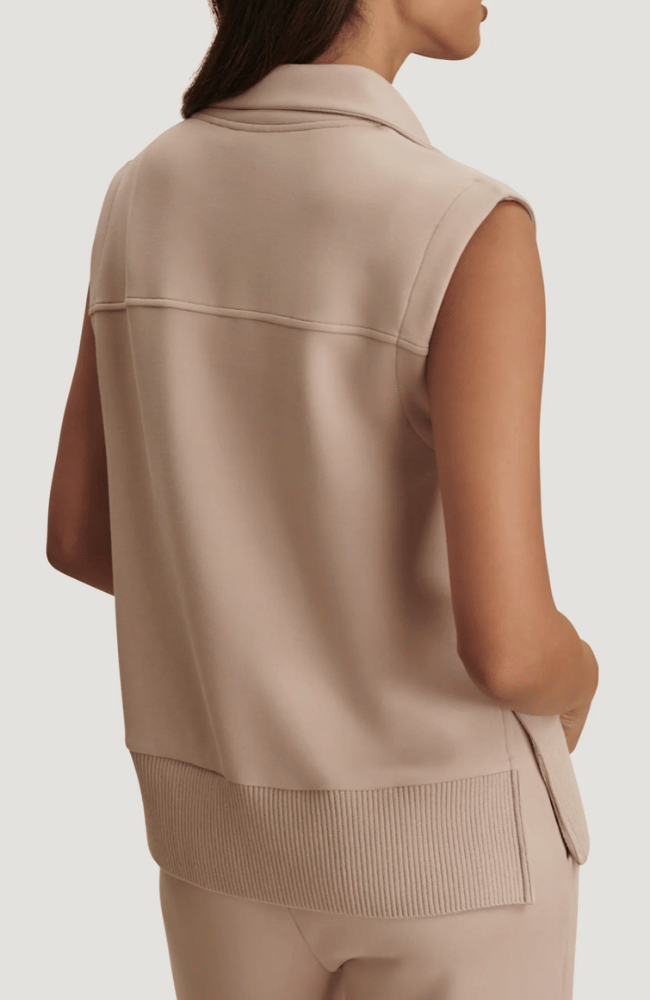 CONALL BUTTON TANK in MUSHROOM-Varley-FLOW BY NICOLE CANADA
