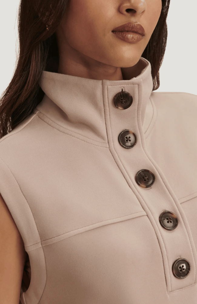 CONALL BUTTON TANK in MUSHROOM-Varley-FLOW BY NICOLE CANADA