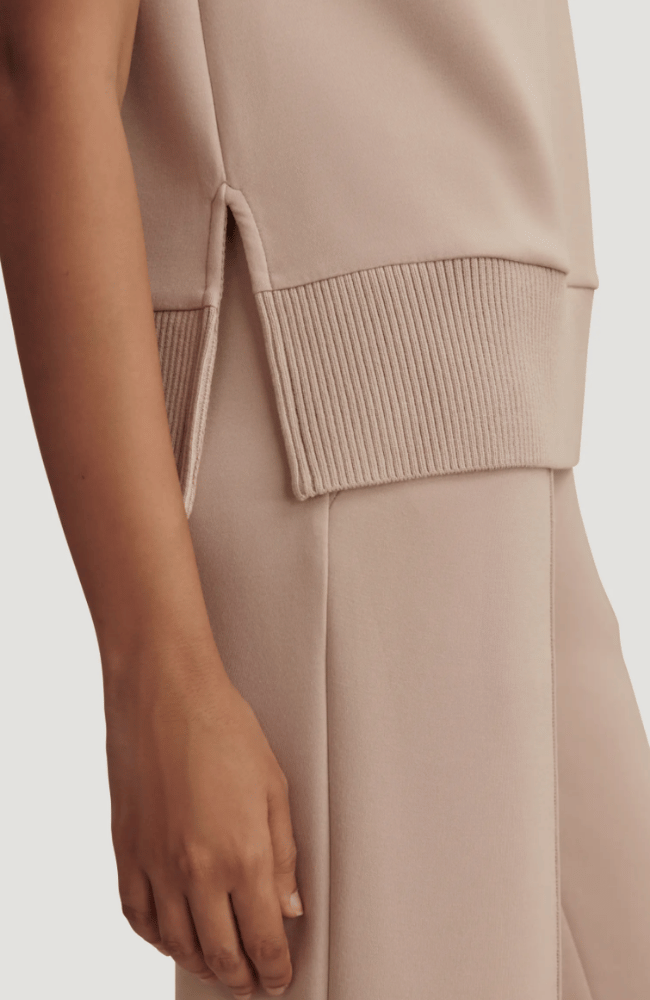 CONALL BUTTON TANK in MUSHROOM-Varley-FLOW BY NICOLE CANADA