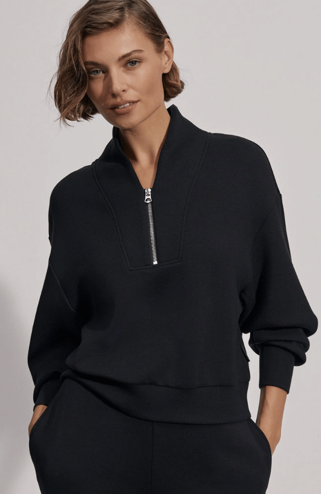 DAVIDSON SWEAT - BLACK-Varley-FLOW BY NICOLE CANADA