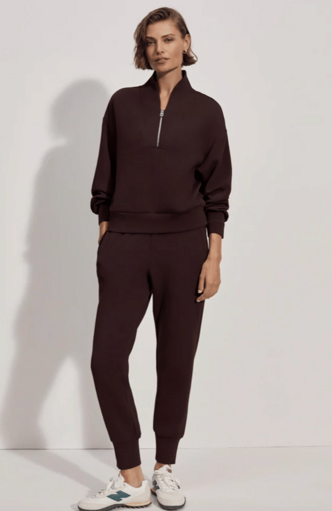 DAVIDSON SWEAT in COFFEE BEAN-VARLEY-FLOW BY NICOLE CANADA