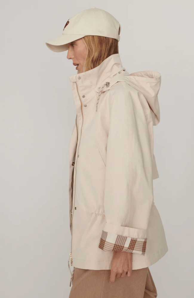 ETTA SHORT RAIN JACKET in BIRCH