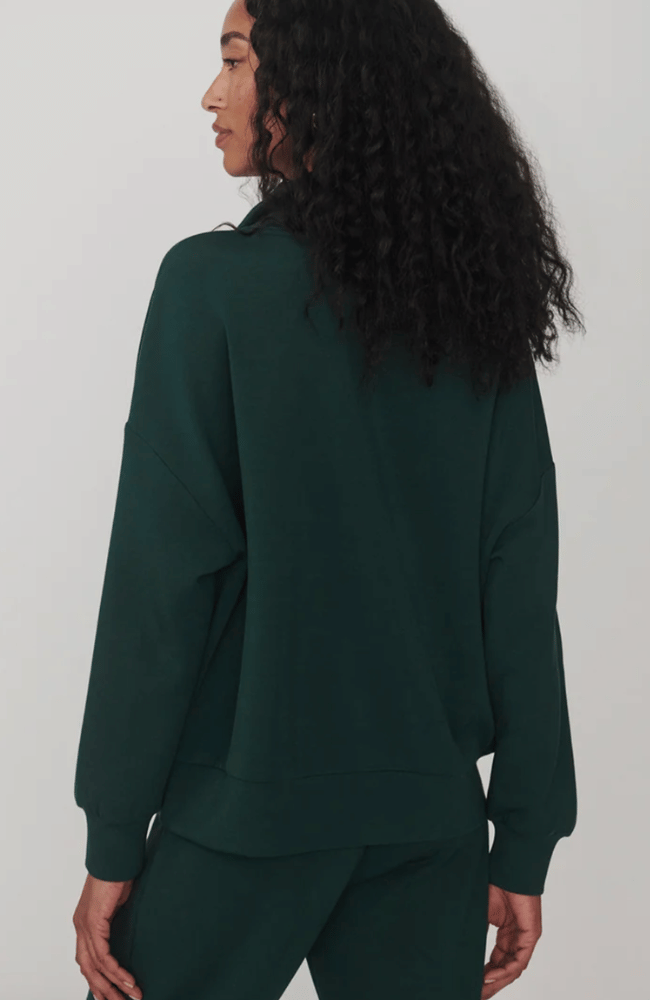 HAWLEY HALF ZIP SWEAT in PONDEROSA PINE