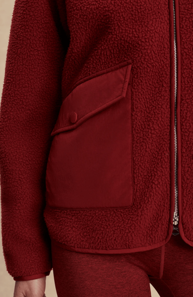 MARINA FLEECE in RED DAHLIA-Varley-FLOW BY NICOLE CANADA