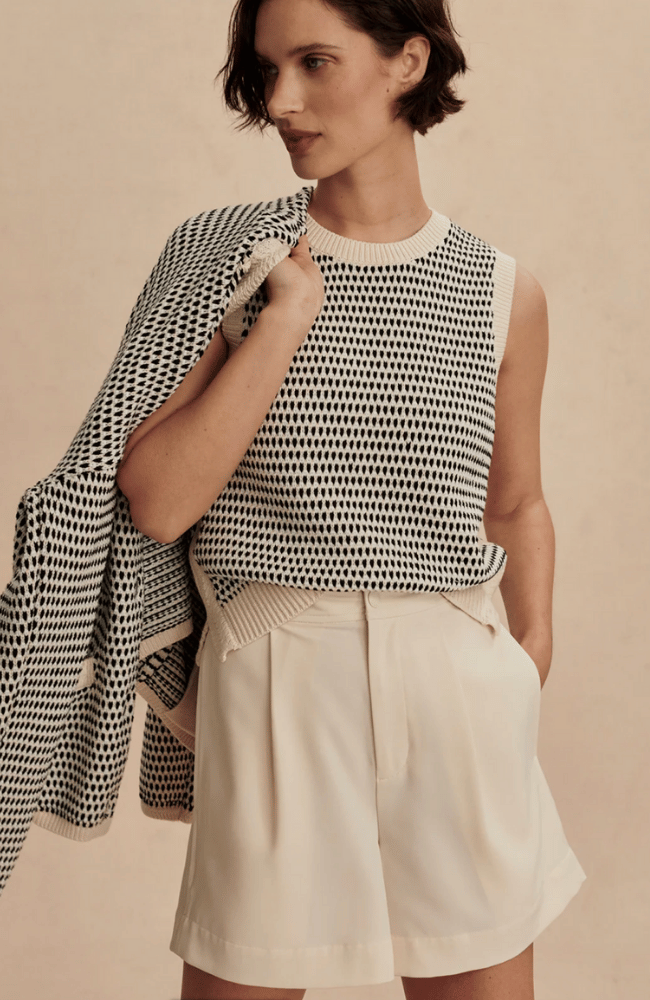 MARIYA EASY PLEAT SHORT in BIRCH-Varley-FLOW BY NICOLE CANADA