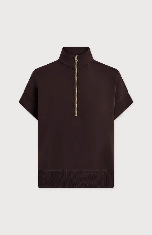 RITCHIE SHORT SLEEVE SWEAT in COFFEE BEAN