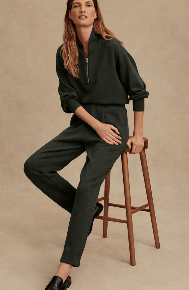 ROLLED CUFF PANT 25" in OLIVE MARL-Varley-FLOW BY NICOLE CANADA