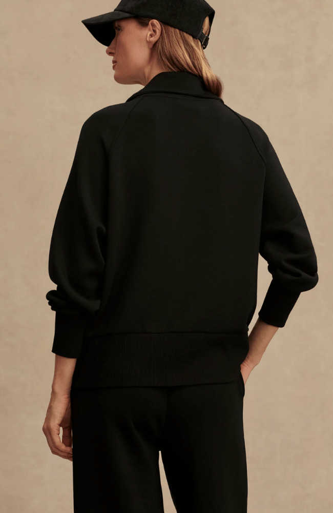 ROXBURY ZIP THROUGH in BLACK-Varley-FLOW BY NICOLE CANADA