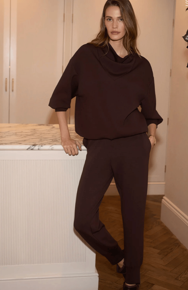 SLIM CUFF PANT 27.5 in COFFEE BEAN-Varley-FLOW BY NICOLE CANADA