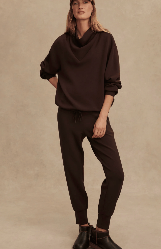 SLIM CUFF PANT 27.5 in COFFEE BEAN-Varley-FLOW BY NICOLE CANADA