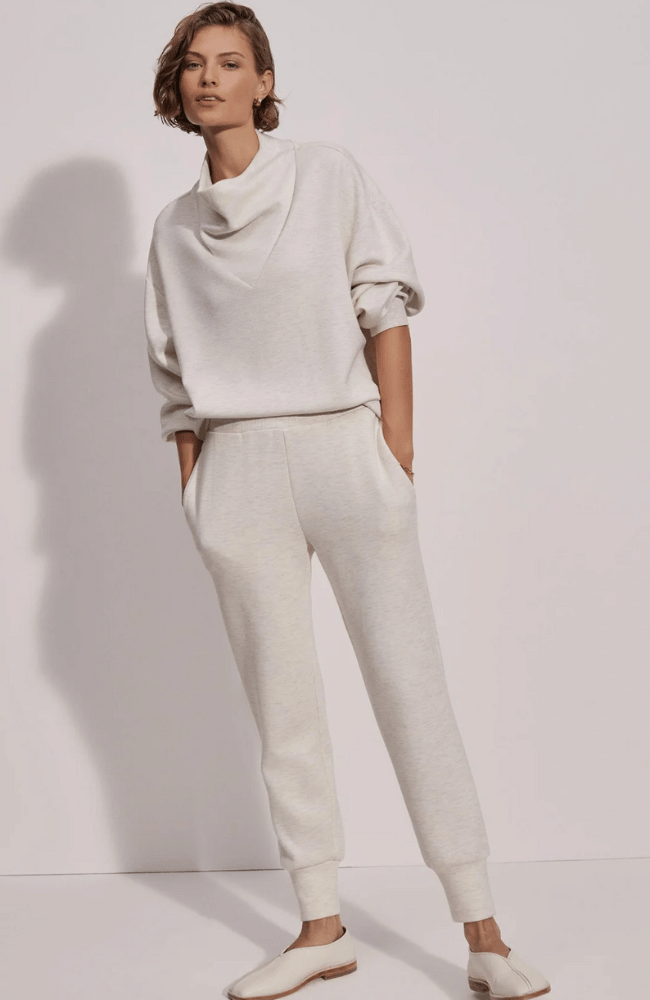 THE SLIM CUFF PANT 25 - IVORY MARL-Varley-FLOW BY NICOLE CANADA