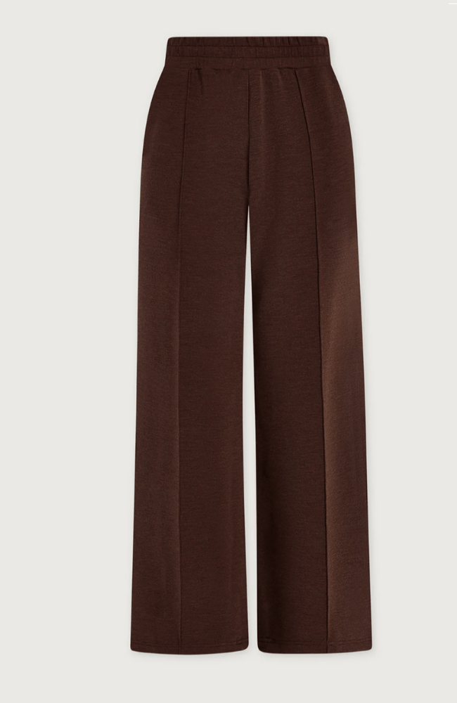 WIDE LEG PANT 28" in COFFEE BEAN MARL-Varley-FLOW BY NICOLE CANADA
