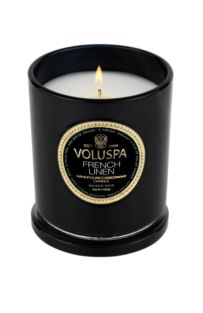 FRENCH LINEN CLASSIC CANDLE-VOLUSPA-FLOW BY NICOLE CANADA