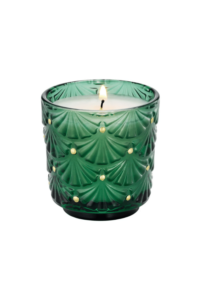 NOBLE FIR GARLAND BOXED PEDESTAL CANDLE-VOLUSPA-FLOW BY NICOLE CANADA