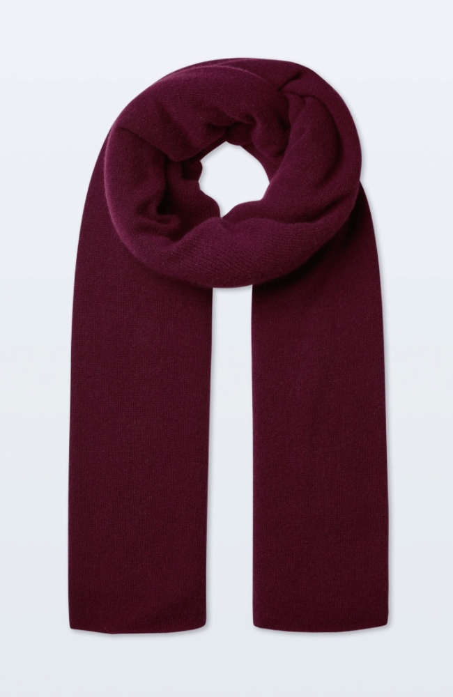 CASHMERE TRAVEL WRAP in SANGRIA-WHITE and WARREN-FLOW BY NICOLE CANADA