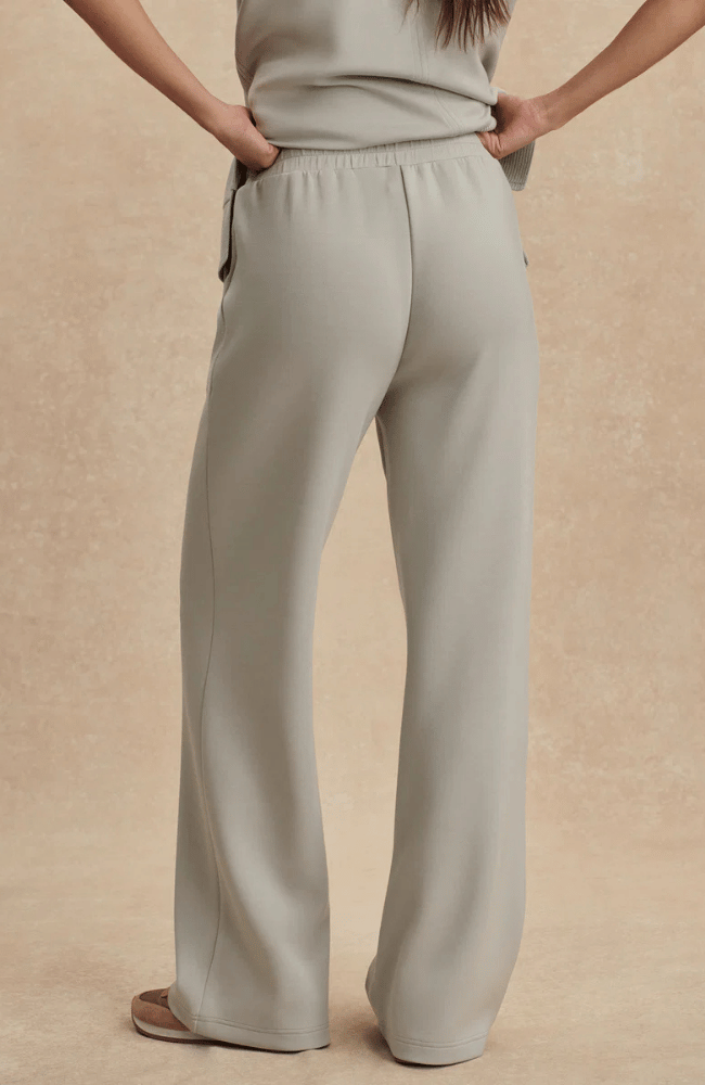 WIDE LEG PANT 30" in BLUE CLAY-Varley-FLOW BY NICOLE CANADA