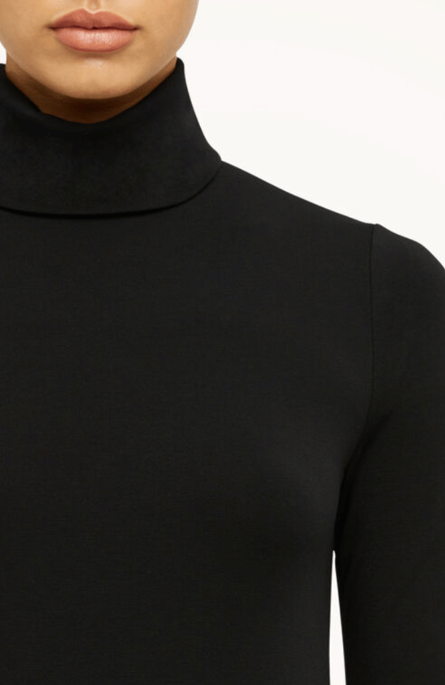 AURORA TURTLENECK PULLOVER in BLACK-WOLFORD-FLOW BY NICOLE CANADA