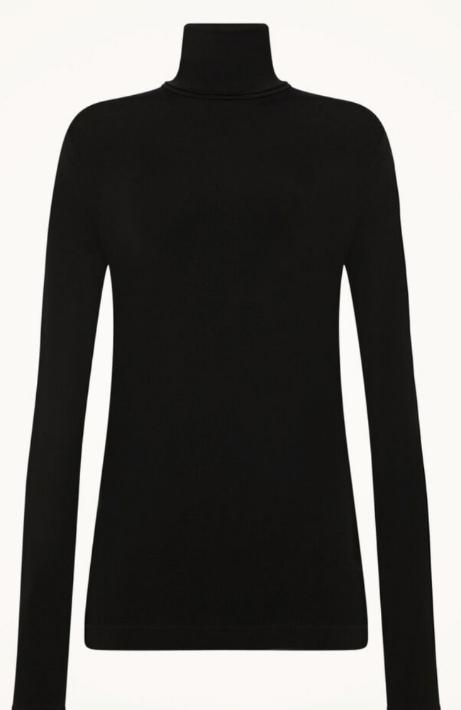 AURORA TURTLENECK PULLOVER in BLACK-WOLFORD-FLOW BY NICOLE CANADA